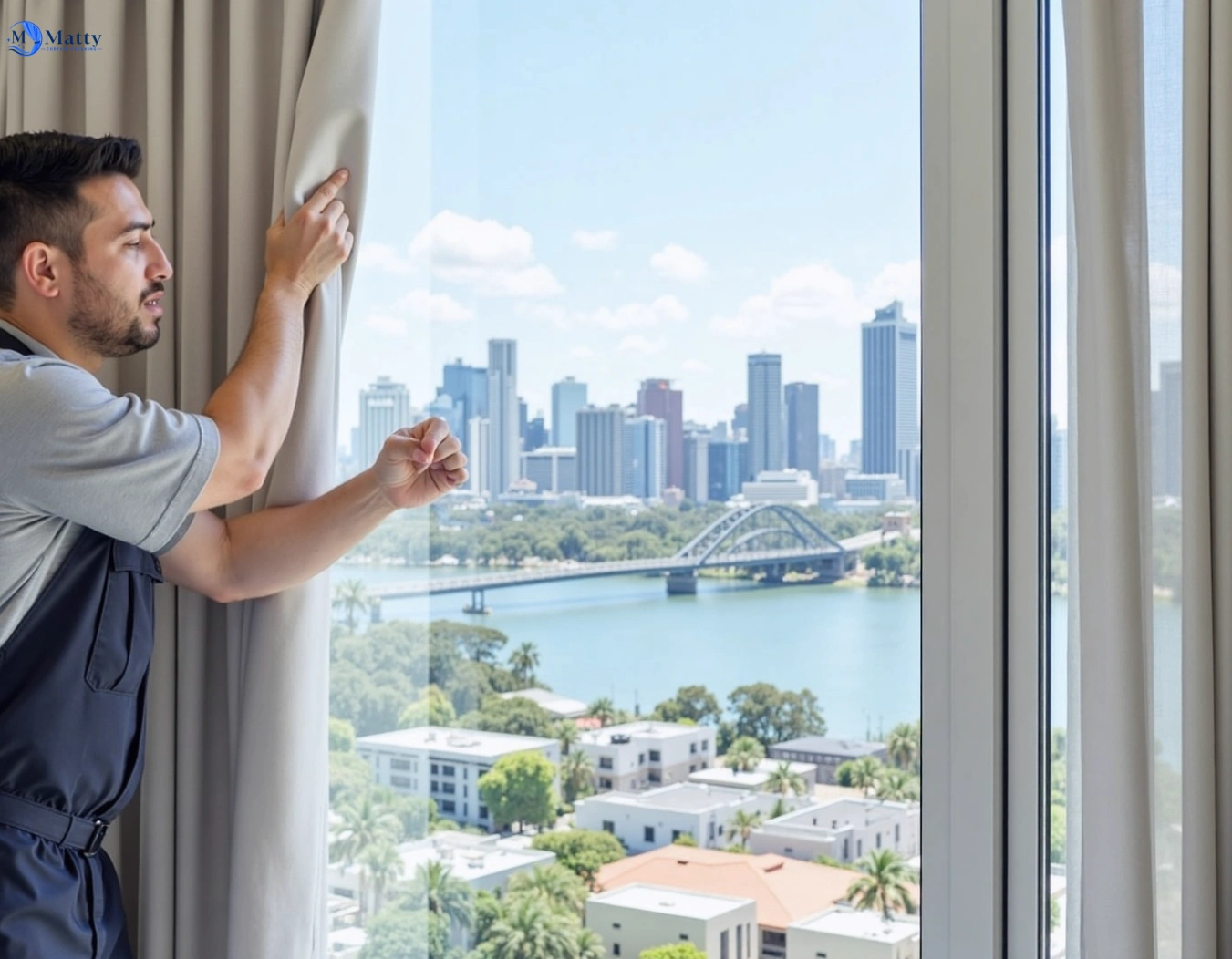 Professional curtain steam cleaning service chapel-hill QLD by Fresho Curtain Cleaning
